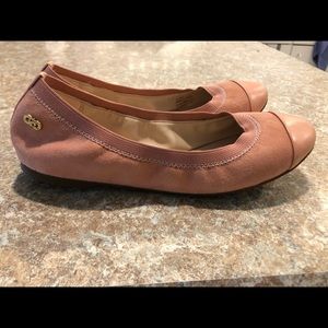 NEW Cole Haan Pink Leather & Suede Ballerina Flats